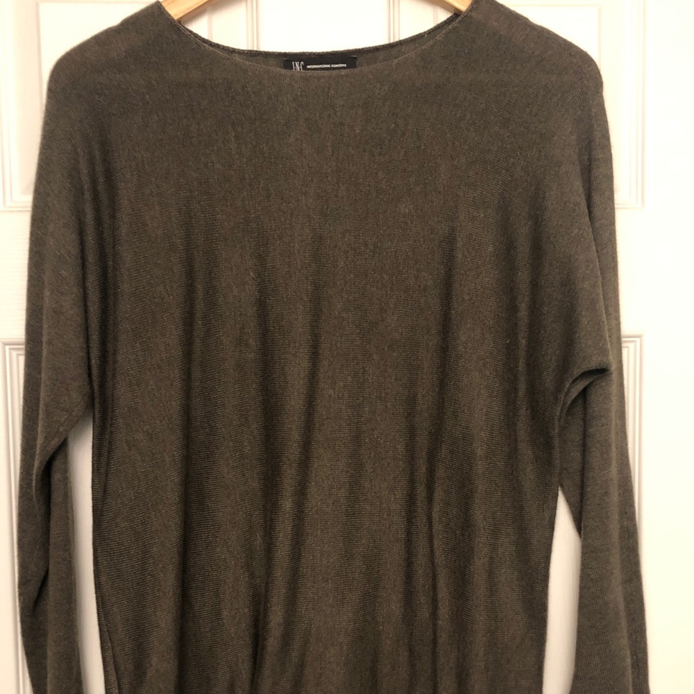 Army green cashmere sweater